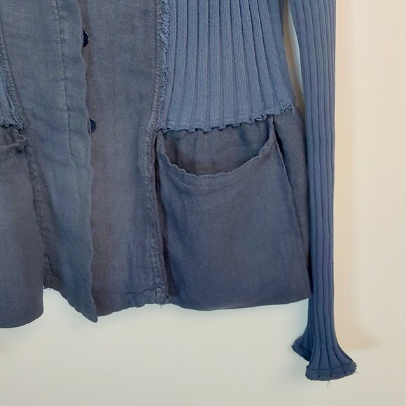 Kedziorek Linen and Cotton Cardigan - Size 38 (US 6/8) - Picture 8 of 10
